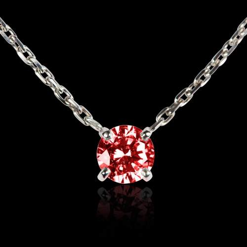 /ruby and white gold pendant